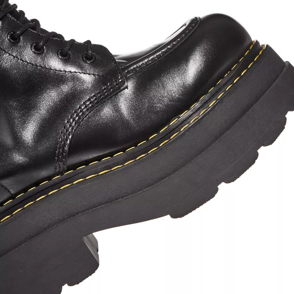 Alexander Wang Atlas Leather Lace-Up Platform Combat Rugged Boots in Black - Picture 11 of 16